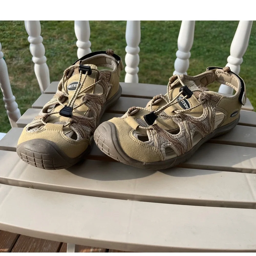 Grition Mens Beige Sport Sandals Hiking Water Shoes EUR‎ 40/US